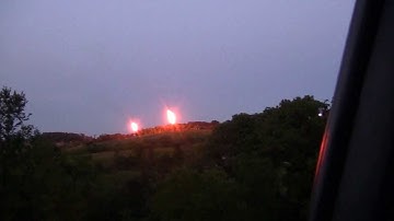 Dueling Well Flares in Rea, PA  MIDLER FROEBE UNITS GPS 40 296611  80 411825