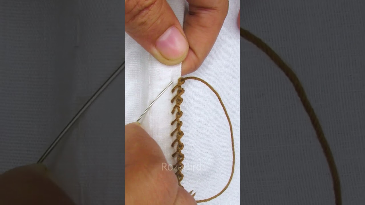 Very cute border lace hand embroidery for beginners! 