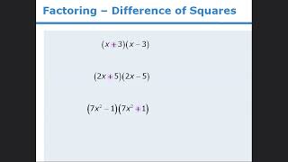 GRE Math - Factoring