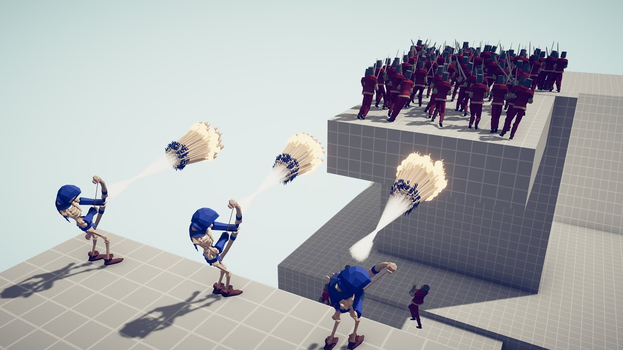 3x GOD SKELETON ARCHERS vs 100x UNITS Totally Accurate Battle Simulator TABS