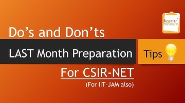 Last Month Preparation Tips For CSIR NET||IIT-JAM||2020