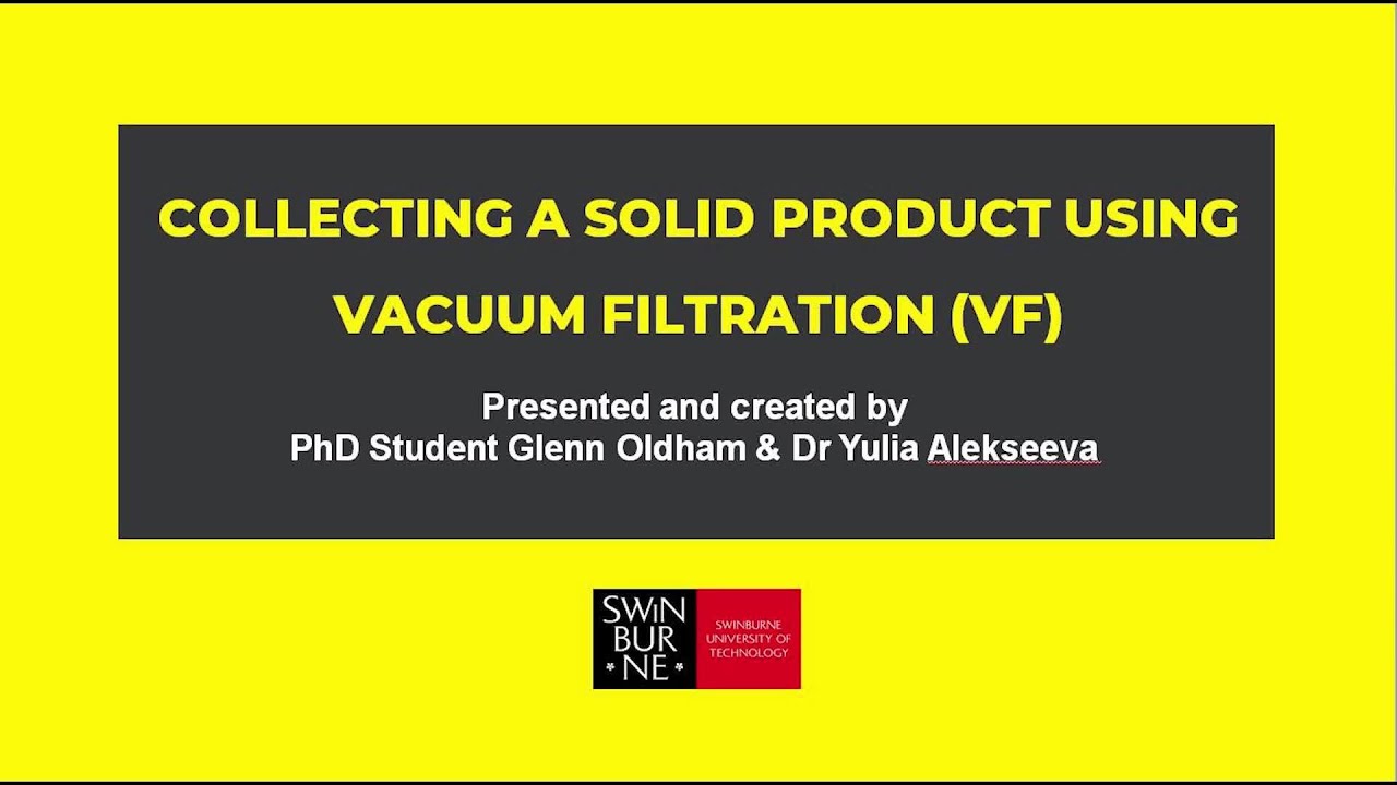 Collecting a Solid Product using Vacuum Filtration (VF) Chemistry Lecture