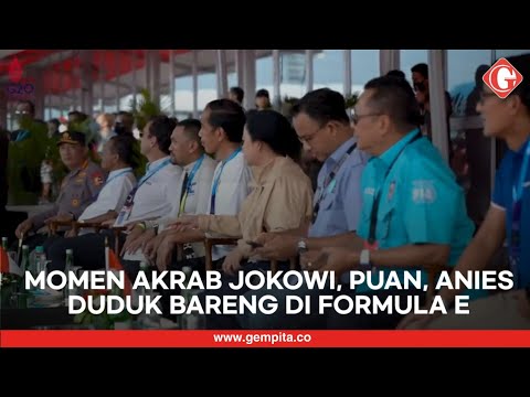 Momen Akrab Presiden Jokowi, Puan dan Anies Baswedan Nonton Bareng Formula E