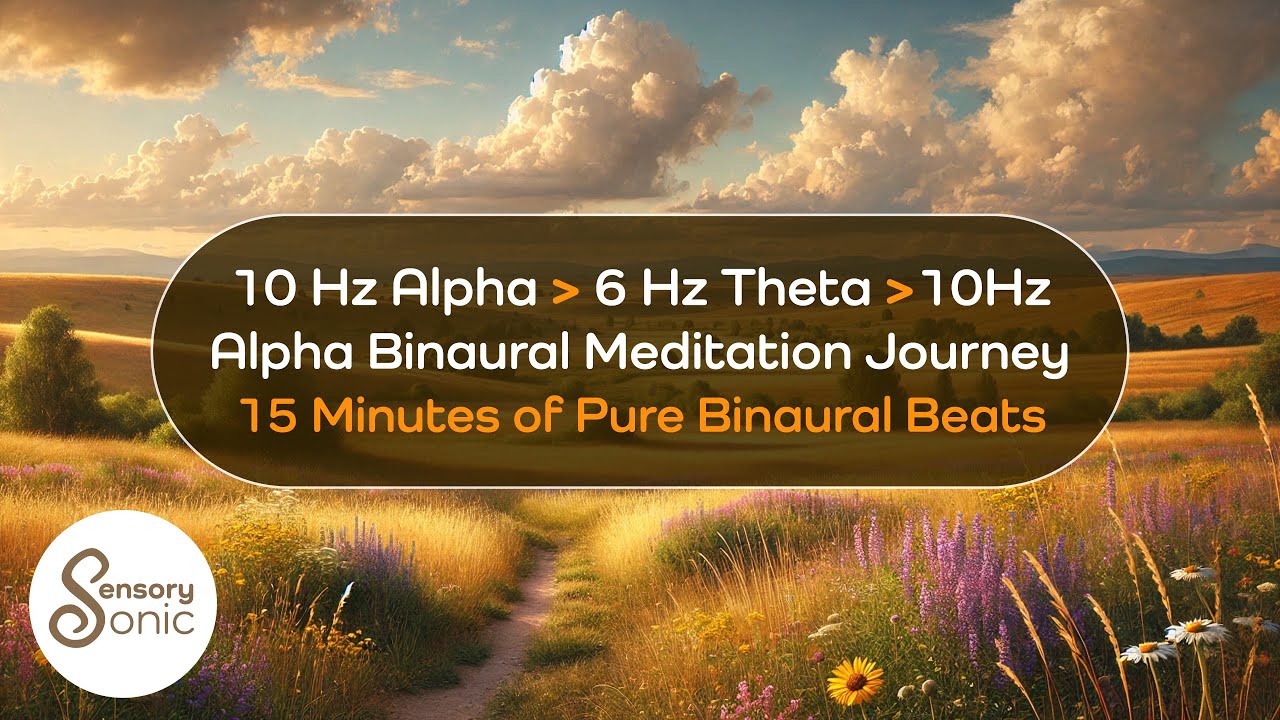 15 Minutes Pure Binaural Beats | 10 Hz Alpha – 6 Hz Theta – 10 Hz Alpha ...