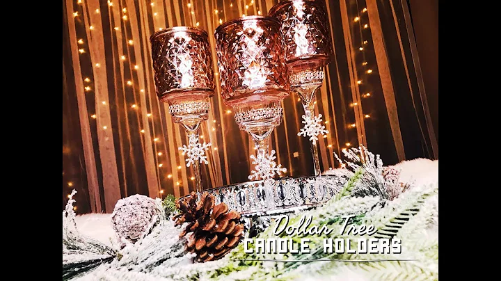 Dollar Tree DIY Candle Holders | Glam Christmas Candle Holders | DIY Candle Holders