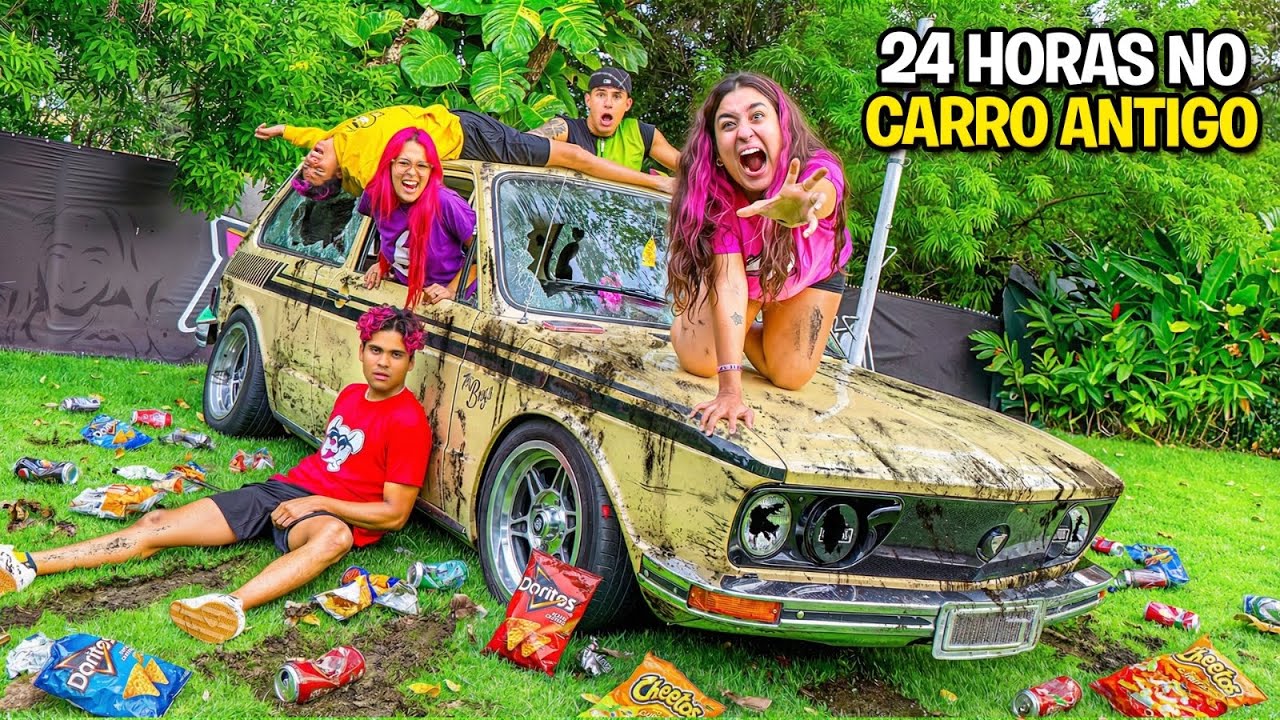 SOBREVIVEMOS NO CARRO ANTIGO POR 24 HORAS *Quem venceu ?