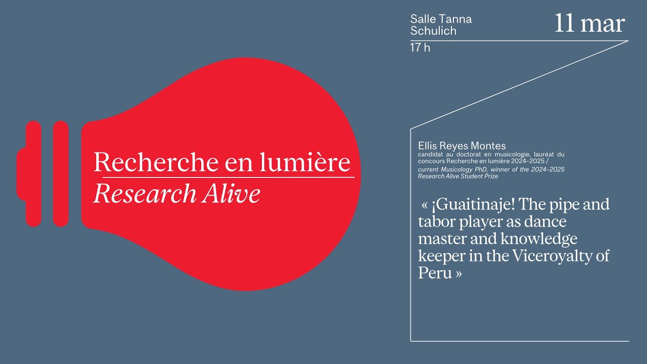 Research Alive | ¡Guaitinaje! The pipe and tabor player as dance master and knowledge keeper...