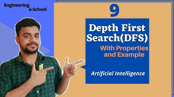 Lec:9  Depth First Search Algorithm (DFS) | Uninformed Search | Artificial Intelligence