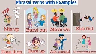 phrasal verbs: move on, kick out, Ask around, mix up, pass on etc.| Common English Phrasal verbs