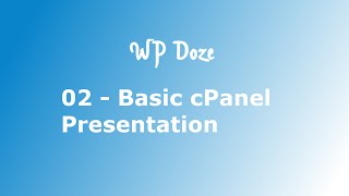 02   Basic cPanel Presentation