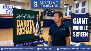 Sideline Interactive's mobile video board is a giant screen to be moved anywhere on campus