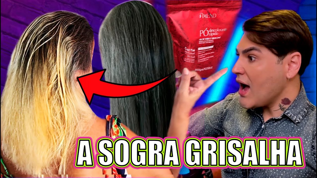 ELA DESCOLORIU O CABELO GRISALHO DA SOGRA | FORMADA À 9 ANOS NA URB 😳 SERÁ QUE DFEU BOM?