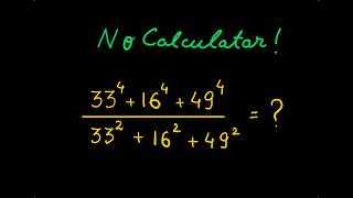 No calculator use algebra to solve this