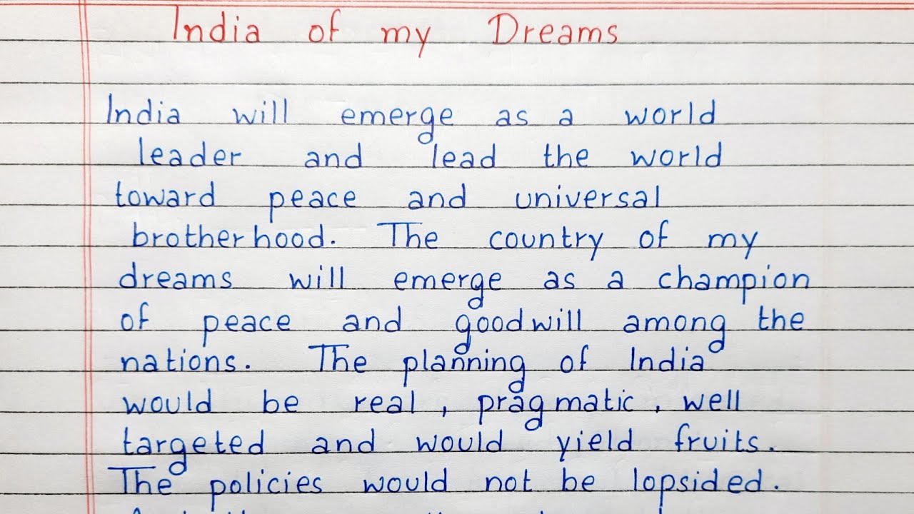 india of my dreams short essay