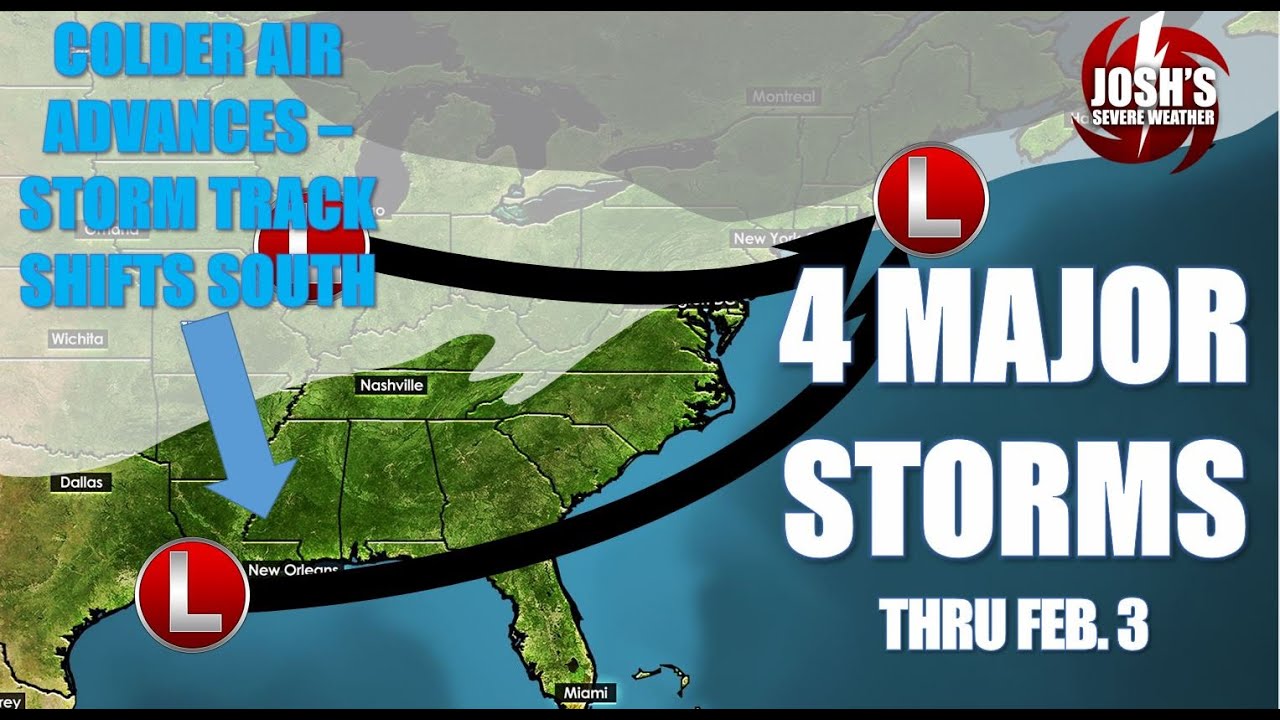 4 Major Storms Bring Heavy Snow, Rain, and Severe Weather - YouTube