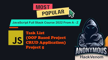 Task List (OOP Based Project CRUD Application) - Project 5 | JavaScript Operators | HackVenom1
