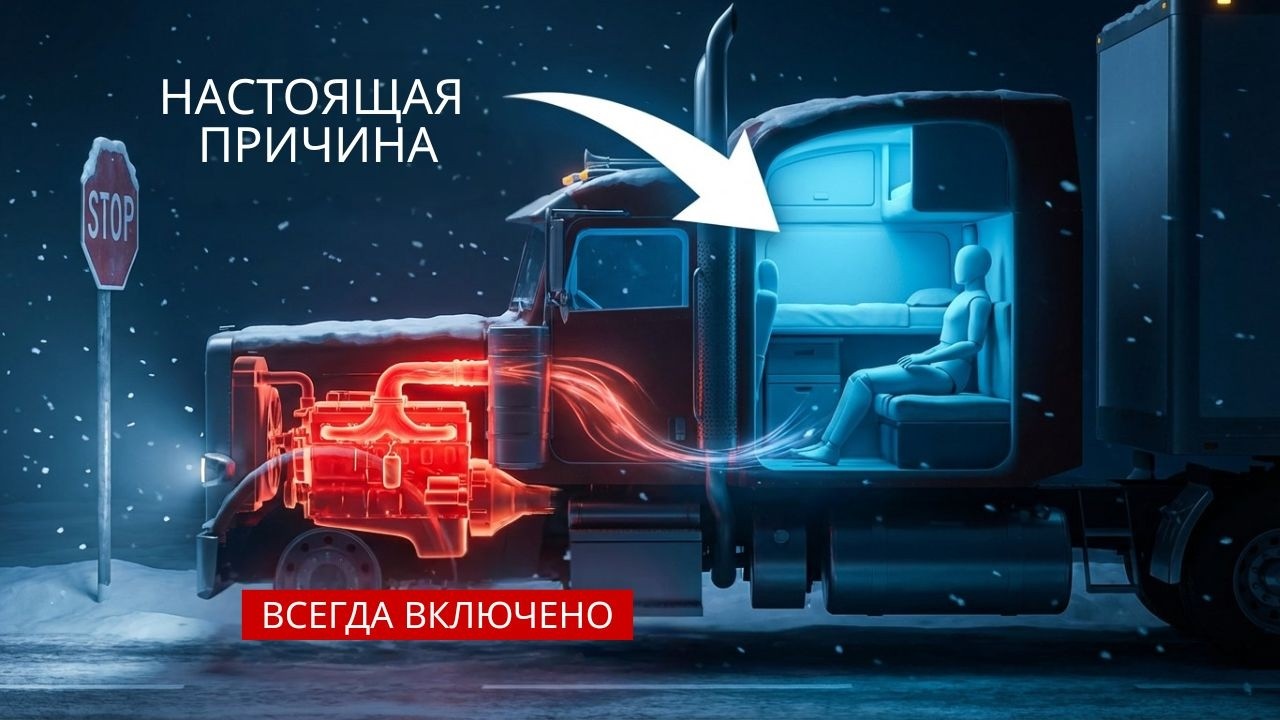 Почему многие дальнобойщики не глушат двигатель во время многих остановок?