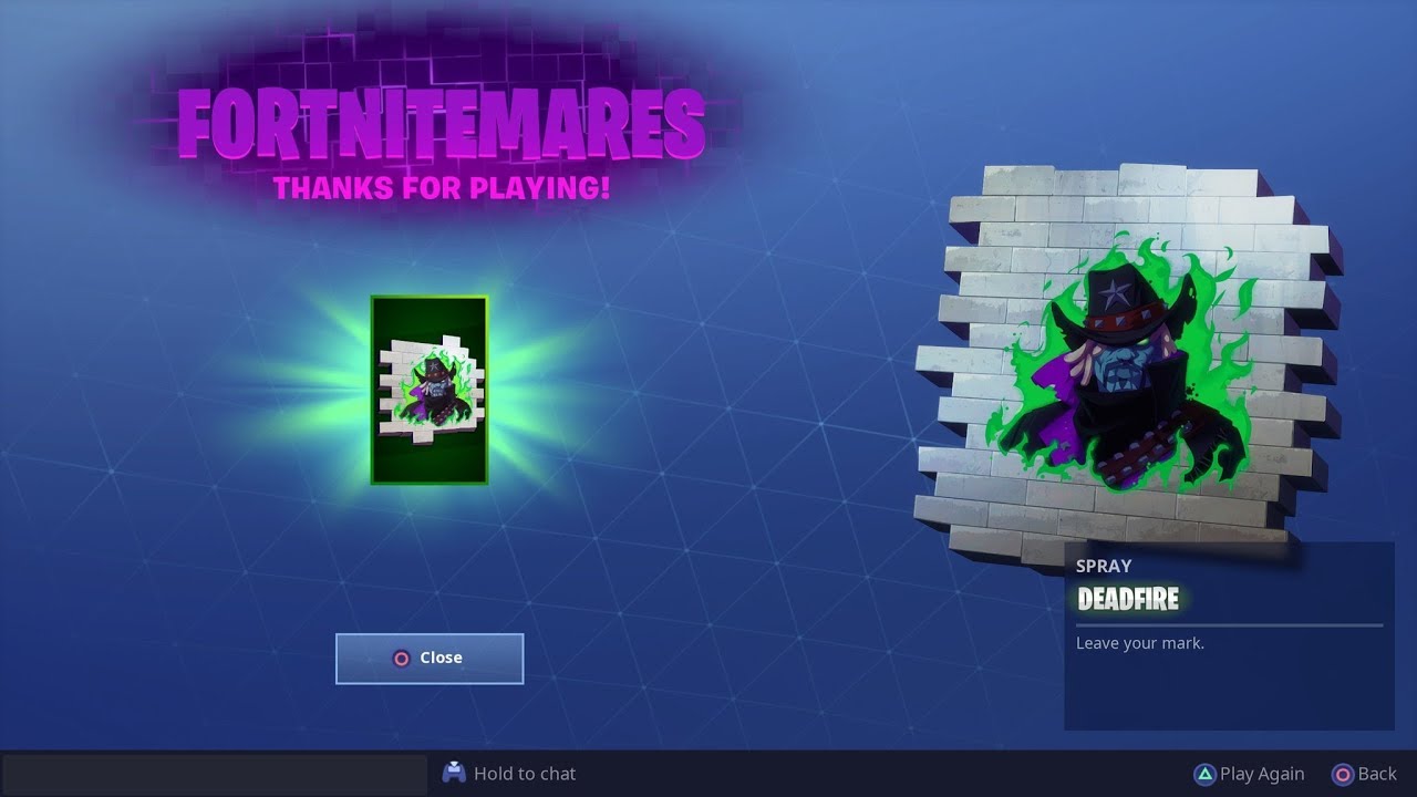 Fortnite New Spray.FORTNITEMARES challenges - DEADFIRE SPRAY