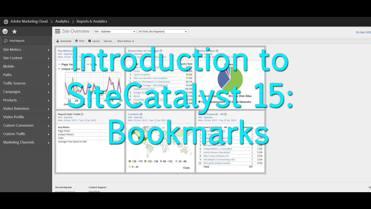 [Tutorial] Adobe Reports & Analytics Bookmarks YouTube