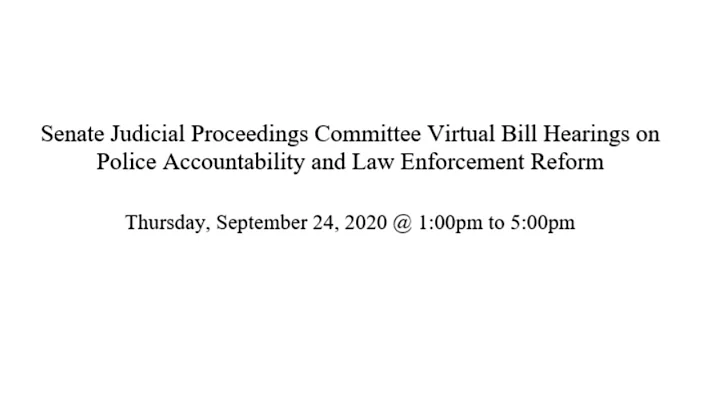 Senate Judicial Proceedings Committee