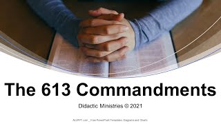 The 613 Commandments - Part 11 (Lev 23.7 - Lev 23.42)