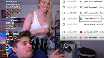 Ludwig shows QT his search history of Amouranth