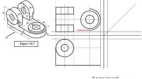 Engineering Drawing Tutorials   Orthographic Drawing solution  T 6 7 HIGH
