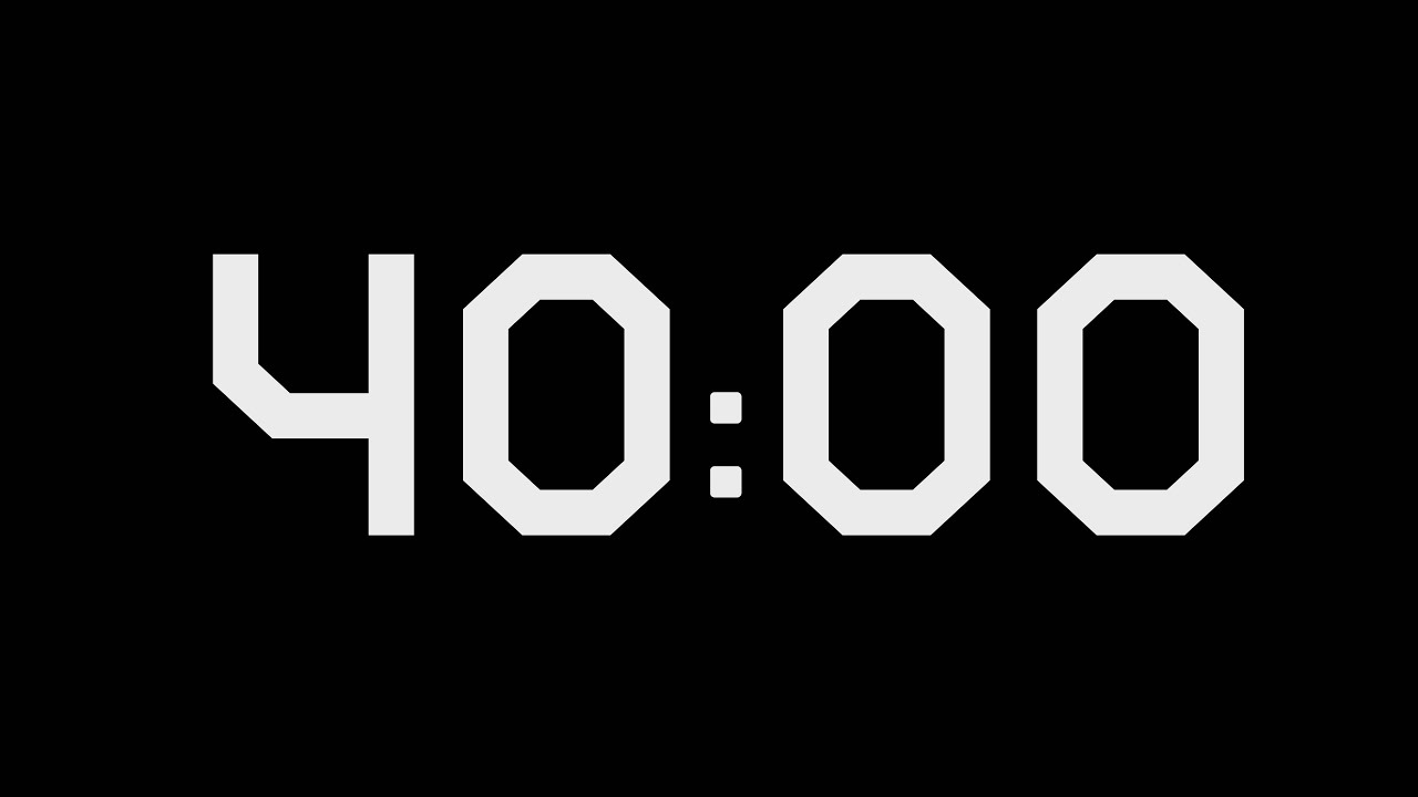 40 Minute Timer Countdown | 2400 Second Black Screen with Alarm Sound