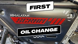 Royal Enfield Scram 411 First Oil Change
