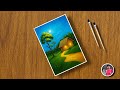 🌝Moonlight Village Painting| Acrylic Paintin| Easy Drawing