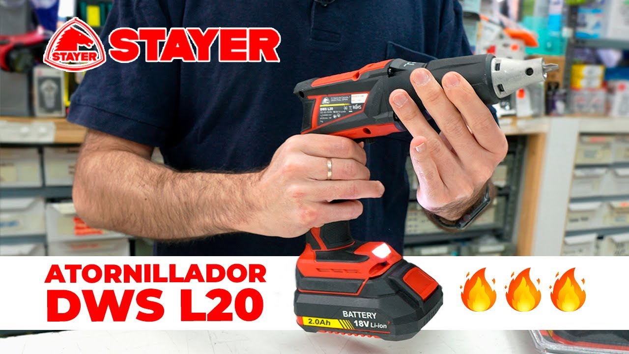 👉ATORNILLADOR DE PLADUR A BATERÍA🔋DWS L20 de STAYER