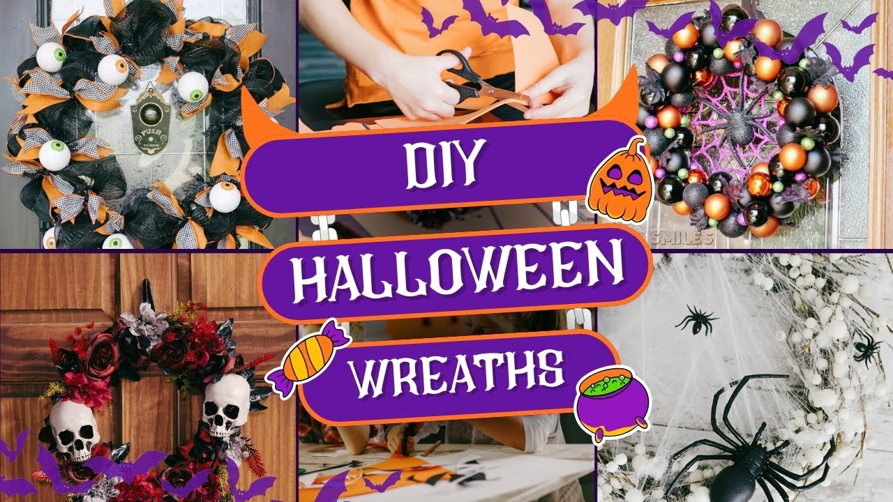 118+ Halloween Wreaths for Front Door 2025 | Skull, Pumpkin, Hocus Pocus & Candy Corn