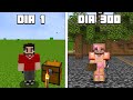 SOBREVIVÍ 300 DÍAS EN UN MUNDO SURVIVAL PLANO EN MINECRAFT