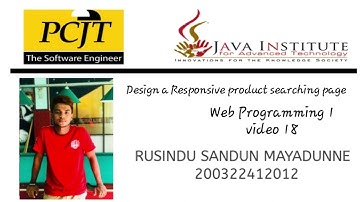 Design a Responsive product searching page | Web Project | Task 18 | Java Institute