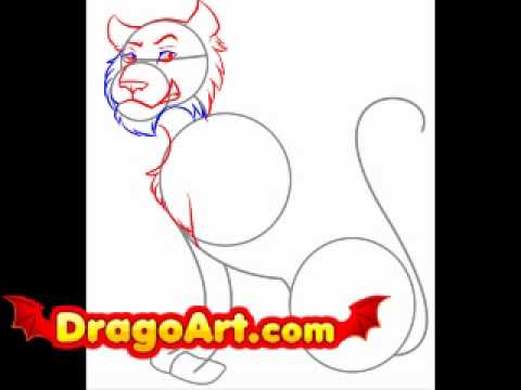 How to draw a cartoon tiger, step by step - YouTube