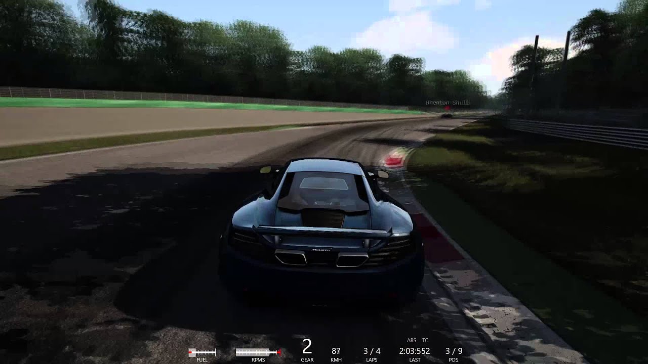 Assetto Corsa Career I1 Race McLaren MP4-12C at Monza, nice graphics 1080p 😈