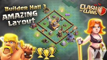 AMAZING Builder Hall 3 Base | BEST BH3 Anti 3 STAR Builder Base!