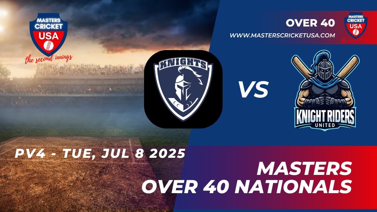 Badri 3 – Charlotte Knights vs Knight Riders United | Masters O40 Nationals 2025 (Jul 8) ( old-PV4)
