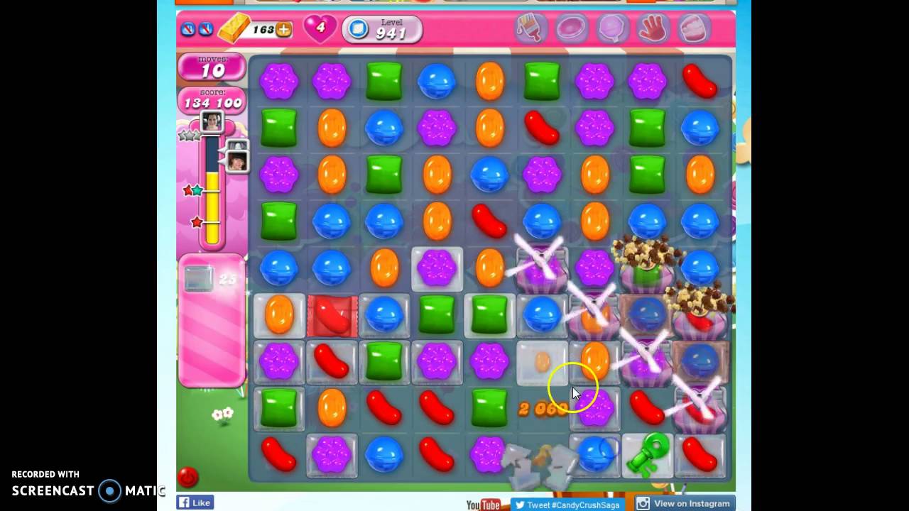 Candy Crush Level 941 help w/audio tips, hints, tricks - YouTube