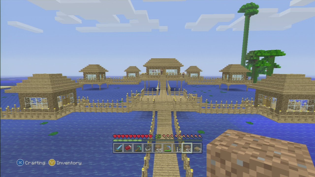 Minecraft xbox 360 fishing village survival - YouTube