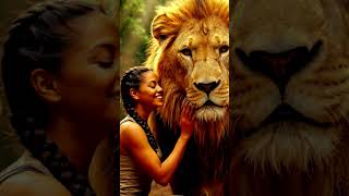 Lion With Woman in the Jungle | Wildlife video | Animals with Humans | Wildora zoon |