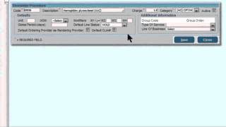 How to set up a Procedure Codes
