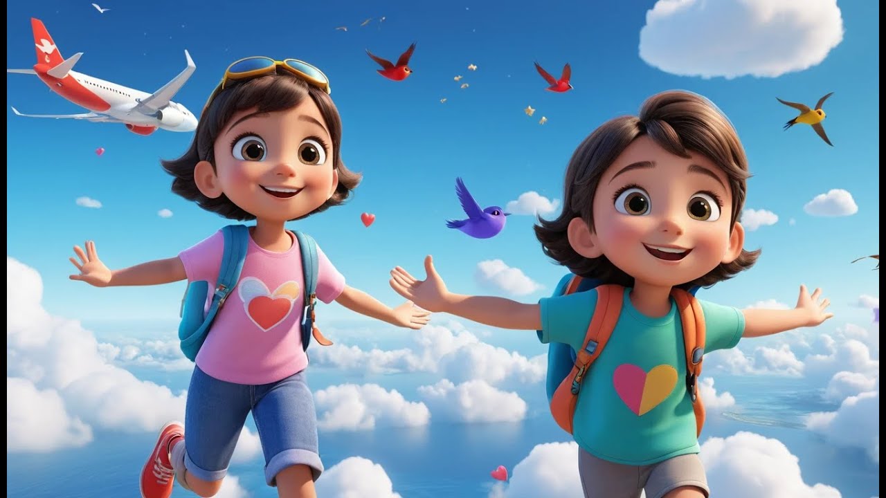 Flying High in My Airplane | Sky Adventure Song for Kids | Toddler Travel & Imagination Rhyme