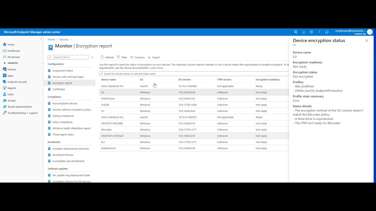 New Troubleshooting Bitlocker Encryption with Intune