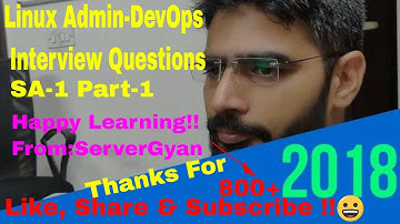 Linux Admin devops Interview  Questions Part  1 From ServerGyan
