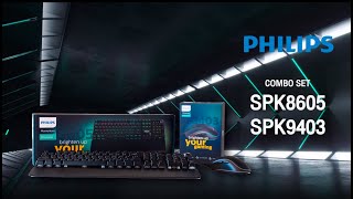 เปิดตัว!! Gaming Combo Philips SPK8605 Gaming Keyboard + SPK9403B 7D RGB Gaming Mouse