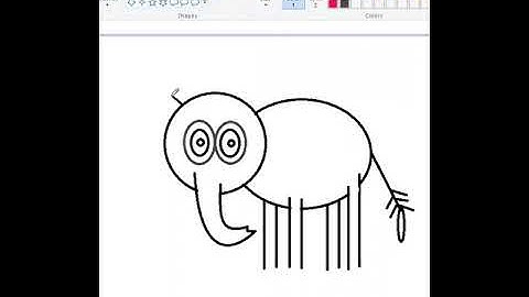 Elephant drawing with ms paint#shorts# Drawing vedio.#viralshorts#