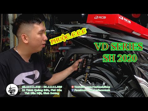 Video [CO XANH SHOP] Honda SH 2020 lên phuộc RCB bình dầu VD... - youtube