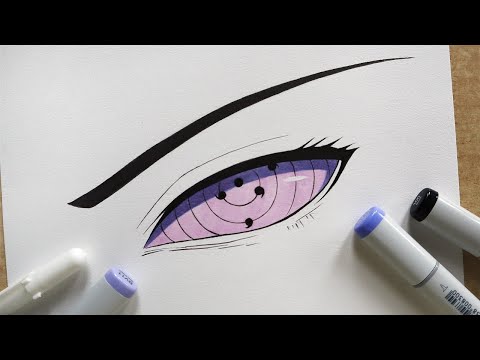 How to Draw Sasuke's Rinnegan - Step by step tutorial | Naruto Shippuden