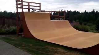 Back yard half pipe